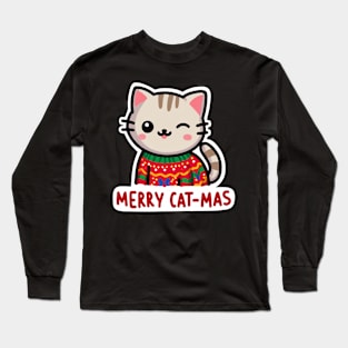 Merry Cat-Mas Long Sleeve T-Shirt